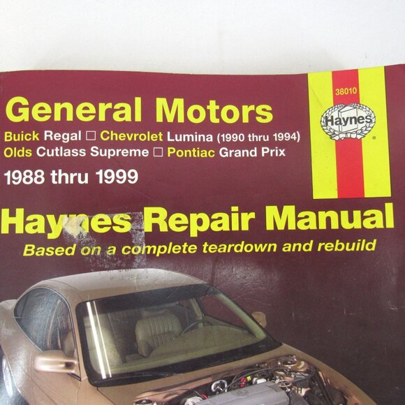 Haynes 38010 General Motors 1988 thru 1999 Repair Manual Buick Chevrolet - Picture 2 of 8
